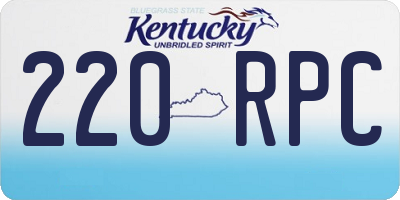 KY license plate 220RPC
