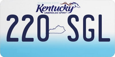 KY license plate 220SGL