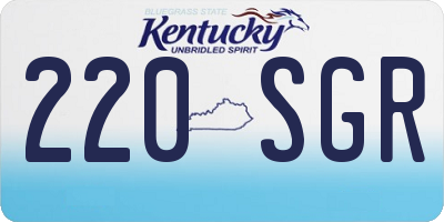 KY license plate 220SGR