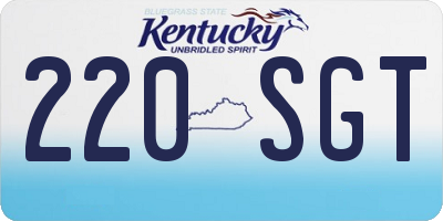 KY license plate 220SGT