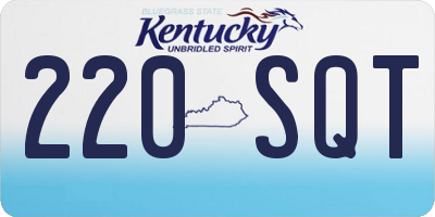 KY license plate 220SQT