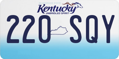 KY license plate 220SQY