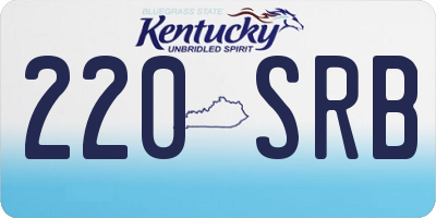 KY license plate 220SRB