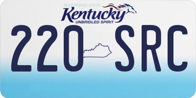 KY license plate 220SRC