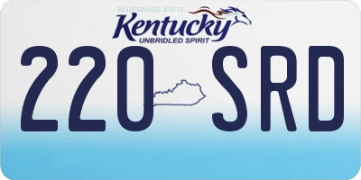 KY license plate 220SRD