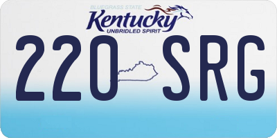 KY license plate 220SRG