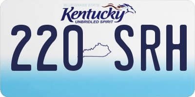 KY license plate 220SRH