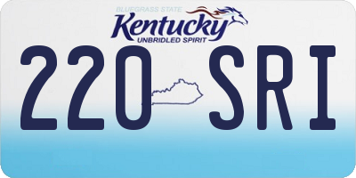 KY license plate 220SRI