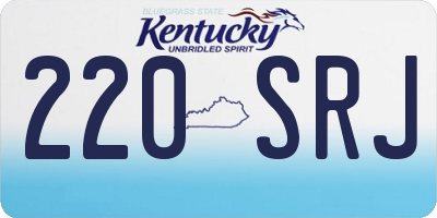 KY license plate 220SRJ