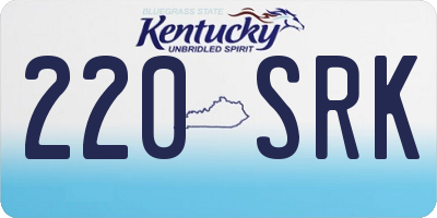 KY license plate 220SRK