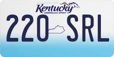 KY license plate 220SRL