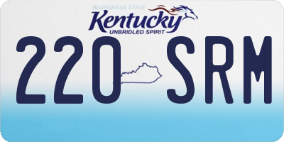 KY license plate 220SRM