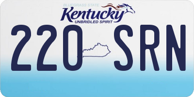 KY license plate 220SRN
