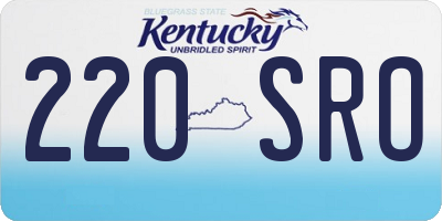 KY license plate 220SRO