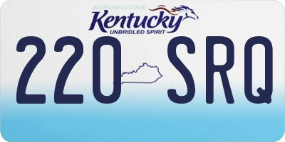 KY license plate 220SRQ