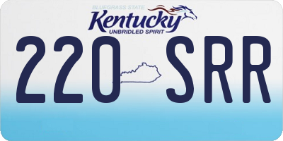 KY license plate 220SRR