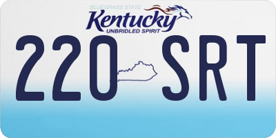 KY license plate 220SRT