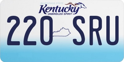 KY license plate 220SRU