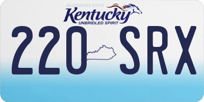 KY license plate 220SRX