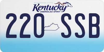 KY license plate 220SSB