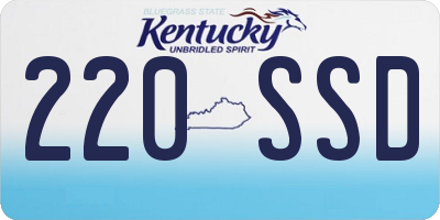 KY license plate 220SSD