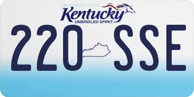 KY license plate 220SSE