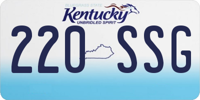 KY license plate 220SSG