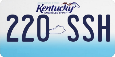 KY license plate 220SSH