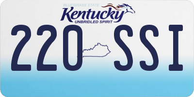 KY license plate 220SSI