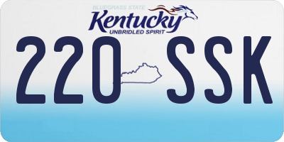 KY license plate 220SSK
