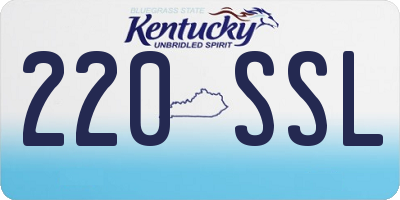 KY license plate 220SSL