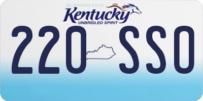 KY license plate 220SSO