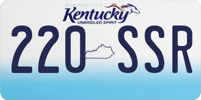 KY license plate 220SSR
