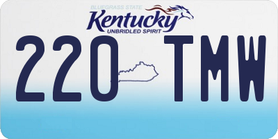 KY license plate 220TMW