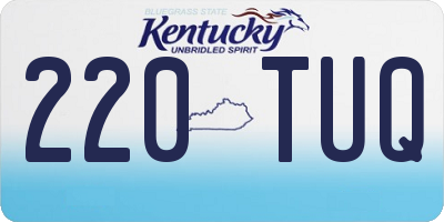 KY license plate 220TUQ