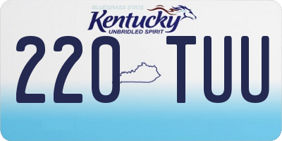 KY license plate 220TUU