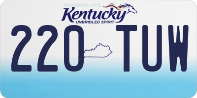 KY license plate 220TUW