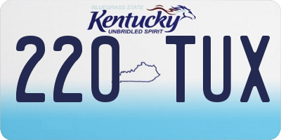 KY license plate 220TUX