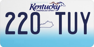 KY license plate 220TUY