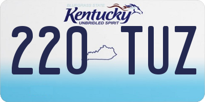 KY license plate 220TUZ