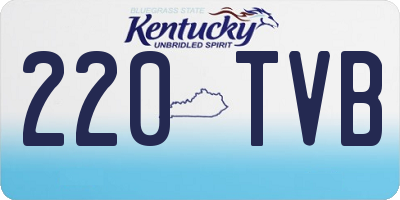 KY license plate 220TVB