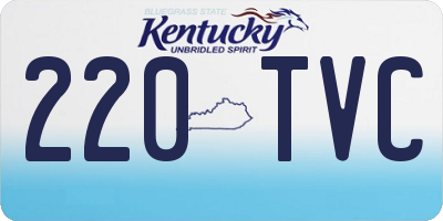 KY license plate 220TVC