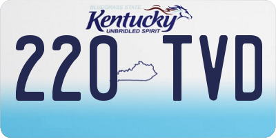 KY license plate 220TVD