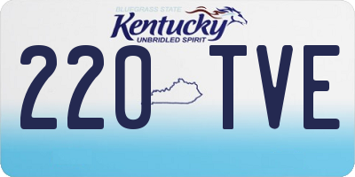 KY license plate 220TVE