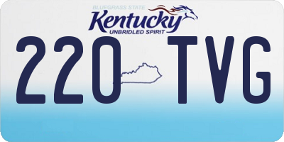 KY license plate 220TVG