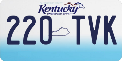 KY license plate 220TVK