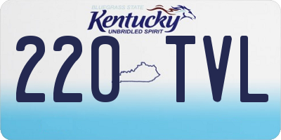 KY license plate 220TVL
