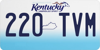 KY license plate 220TVM