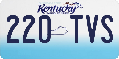 KY license plate 220TVS