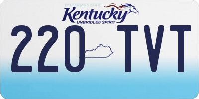 KY license plate 220TVT